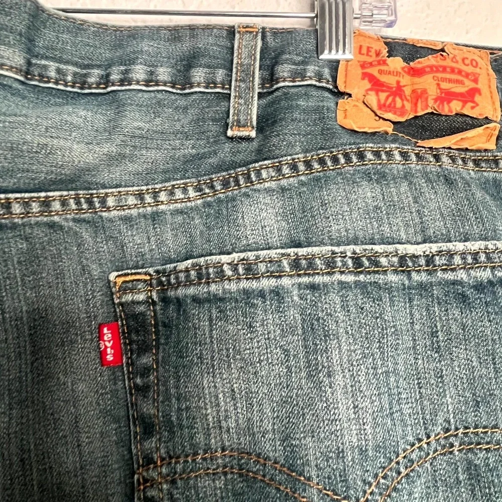 Vintage Levi's Jeans Mens 50x30 Blue Denim Cotton High Rise Straight Leg Outdoor